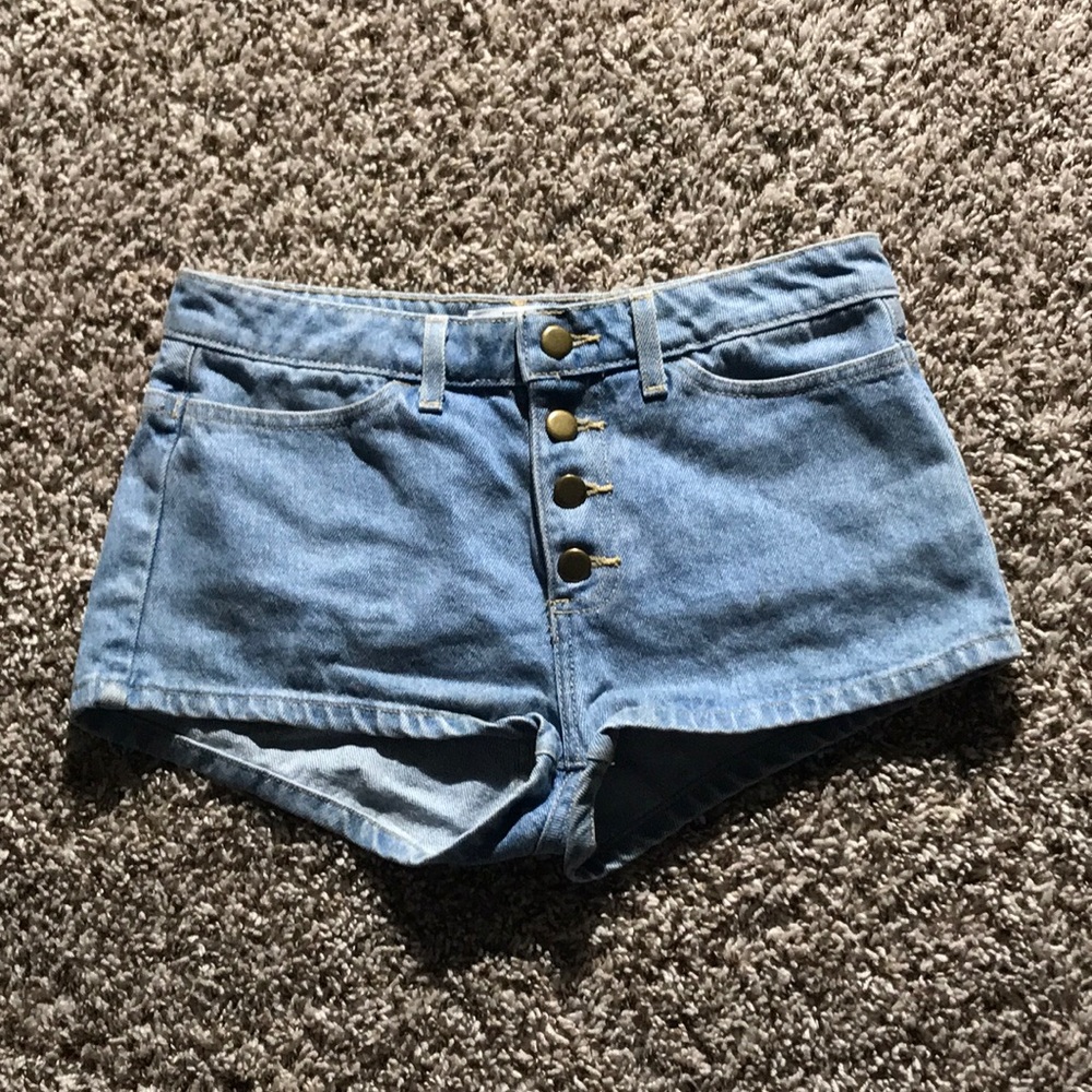 American Apparel MidRise Denim Shorts